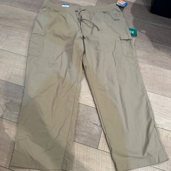 COLUMBIA WOMENS OMNI SHIELD REGULAR FIT PULL ON PANTS NEW XL BRITISH TAN - Picture 1 of 11